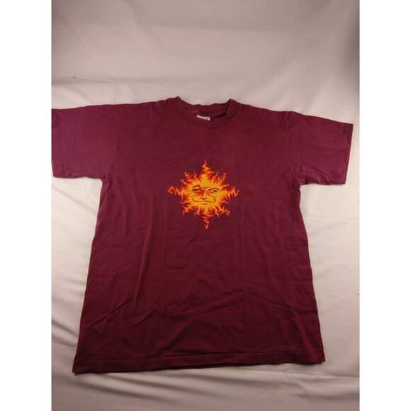 Woman's Anvil Red Sun Short Sleeve Tee Shirt Size Medium - Picture 1 of 3